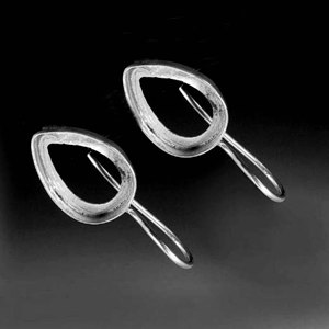 Top qualité en gros 925 en argent Sterling lunette balancent boucle d'oreille personnalisé poire montage 4x6mm 15x20mm nouvel approvisionnement direct d'usine - Product Image 5