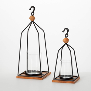 L'ensemble de 2 lanternes de haute qualité le plus vendu est celui qui définit l'humeur par excellence, et cette paire de Sullivans est un véritable showstopper. - Product Image 1