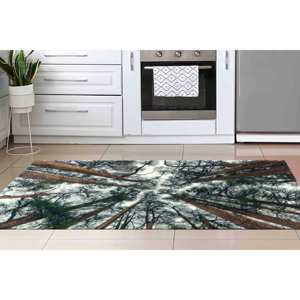 Tapis Forest View : Paysage forestier champêtre, tapis de couloir, tapis imprimé, tapis fin non tissé - Product Image 2
