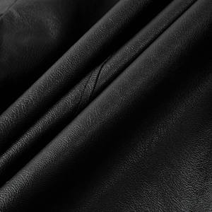 Veste en cuir à revers simple pour hommes Veste en cuir à fermeture éclair décontractée d'affaires pour hommes OEM avec logo personnalisé - Product Image 5