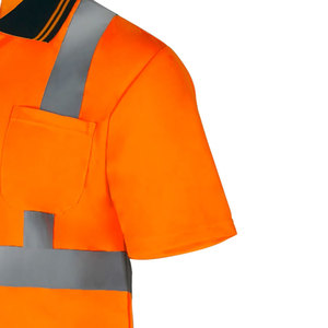 Prix de gros Polo à manches courtes de construction haute visibilité personnalisé Vêtements de travail de sécurité Polos de construction - Product Image 3