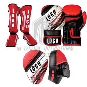 Vente en gros de matériel de boxe gagnant avec logo personnalisé Ensemble de boxe bleu en cuir Kit de boxe gagnant Pro Punching Winning Sparring - Product Image 3