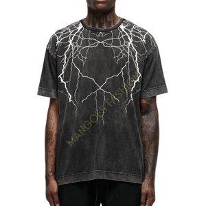 T-shirts pour hommes en coton 100% de qualité supérieure, lavage à l'acide, streetwear, surdimensionnés, hip-hop, vintage, personnalisés, en vente en gros - Product Image 1