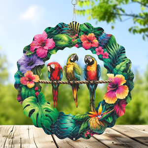 Chuông gió chim ruồi bằng thép không gỉ 10 inch, xoay 360 độ, trang trí sân vườn, hình chim bằng kim loại, đồ trang trí sân sau, nhà cửa - Product Image 3