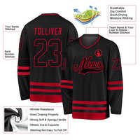 Maillot de hockey sur glace personnalisé, service OEM, broderie personnalisée, sublimation, 100% polyester, séchage rapide, respirant, sans manches, unisexe