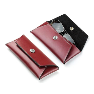 Caja plegable para gafas triangulares para hombres y mujeres, caja de gafas de sol de cuero Pu impermeable hecha a mano, caja de almacenamiento plegable de alta calidad - Product Image 2