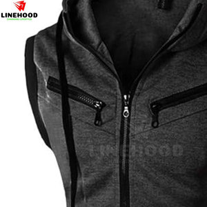Best Selling <b>Men's</b> <b>Sleeveless</b> <b>Hoodies</b> 100% Cotton Blended for Winter Season Low MOQ - Product Image 4