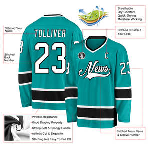 Alta calidad personalizada sublimación completa Hockey sobre hielo Jersey transpirable moda a precio barato pequeño MOQ colorido equipo pedido Bienvenido - Product Image 3