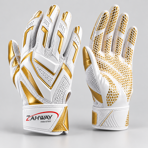 Guantes de Fútbol Americano Deportivos, Dedos Completos, PU Transpirable, Antideslizantes, Correa de Muñeca Ajustable, para Todas las Temporadas - Product Image 1