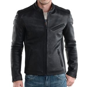 New Arrival Winter High Street Full Zip Genuine Leather Bomber <b>Jacket</b> for <b>Men</b> Waterproof & Breathable Customizable Color & Logo - Product Image 1