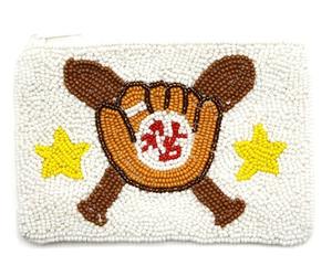 Monedero de Cuentas de Semillas con Diseño Personalizado Hecho a Mano, Color Árbol Rojo, Monedero de Cuentas Navideño con Diseño de Muñeco de Nieve, Bolsa Navideña - Product Image 2