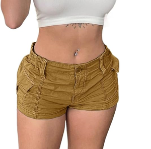 Womens <b>Cargo</b> <b>Shorts</b> <b>Elastic</b> <b>Shorts</b> - Product Image 1