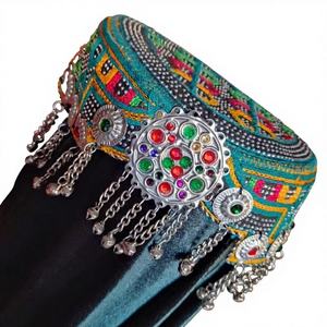 Gorros Topi Afganos Bordados Únicos para Mujer, Sombrero Bordado de Estilo Único para Fiestas y Eventos Festivos para Damas - Product Image 1