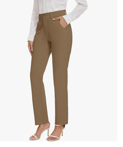 Pantalones de Vestir de Pierna Recta Elásticos para Mujer, Directo de Fábrica, para Usar en el Trabajo, Pantalones de Traje Casuales, Nueva Llegada de Bangladés - Product Image 4