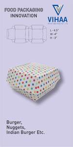 กล่องบรรจุอาหารแบบใช้แล้วทิ้งพิมพ์โลโก้ได้ตามต้องการสำหรับใช้ในร้านเบอร์เกอร์ทอดทอดทำจากกระดาษ - Product Image 3