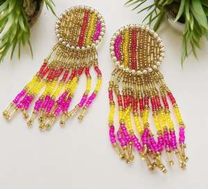 Pendientes de Cuentas de Colores para Mujer, Pendientes Personalizados con Múltiples Cuentas, Joyería Festiva para Mujer al Mejor Precio - Product Image 2