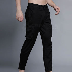Pantalones cargo de cintura elástica ligeros rectos para hombre de nuevo diseño 100% algodón estilo callejero al mejor precio para adultos - Product Image 2