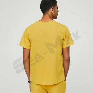 เสื้อโค้ทแล็ปชุดยูนิฟอร์มพยาบาล,ชุดอบผ้าคอตตอนสีแดงกันน้ำได้ใส่ได้ทั้งชายและหญิงสำหรับใส่ทางการแพทย์ - Product Image 3