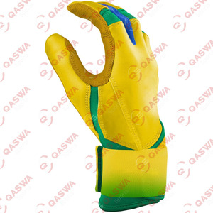 High Quality Long Cuff Lightweight Cowhide Leather Baseball Batting Gloves Hand Protection Softball Batting Gloves for Training - Product Image 4
