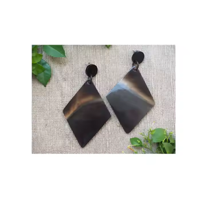 Women Fashion Jewelry Buffalo Horn Earring <b>Top</b> Demanding Wearing Girls Earrings by crescent crafts - Product Image 2
