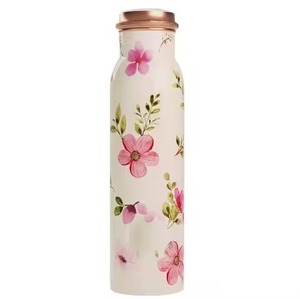 Luxury Customised Copper <b>Bottle</b> With Elegant Print For Modern Homes Ayurvedic Wellness And Perfect Daily Water Storage - Product Image 3