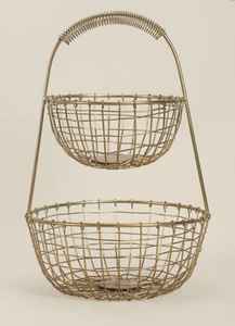 Cesta de Almacenamiento de Cocina Hecha a Mano, Acabado en Oro Rosa, Alambre de Hierro, Tamaño Personalizado, Multifuncional, Logotipo Personalizado, Estilo Clásico - Product Image 6