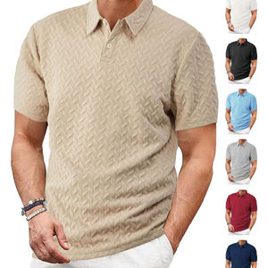 Polo para hombre hecho a medida al por mayor, camiseta Premium de algodón y seda mercerizada que absorbe la humedad, camiseta de golf lisa y elegante para gimnasio - Product Image 1