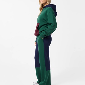Conjunto Deportivo de 2 Piezas para Mujer, Invierno 2025, Color Rosa Sólido, Sudadera con Capucha, Corte Regular, Logotipo Personalizado Bordado en Terciopelo OEM - Product Image 5