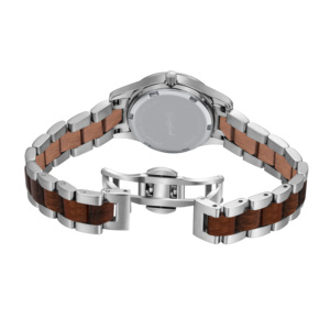 Montres à quartz de luxe pour hommes GFL-SS-002 avec cadran en bois véritable et décoration en clous véritable, personnalisables avec votre propre marque - Product Image 4