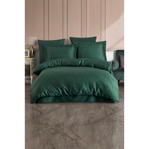 Parure de lit Varol en jacquard, taille simple, vert Lienzo, 4 pièces, en Lyocell, pour usage domestique - Product Image 1