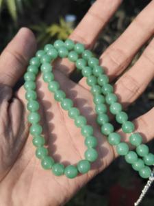 Collar de cuentas de aventurina verde natural, cuentas redondas de piedras preciosas de 8 mm, collar de cuentas curativas de aventurina natural, regalo de joyería para ella - Product Image 2