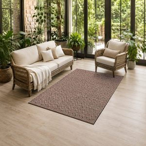 Alfombra de Chenilla Lavable a Máquina con Estampado Digital Oriental Tradicional en Terracota Dorado, Antideslizante, Modelo LXDP-0953 de RUGS DEPOT, Venta al Por Mayor - Product Image 6