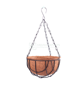 Cesta colgante de fibra de Coco 100%, maceta colgante redonda de fibra de Coco, delineador para Patio y jardín - Product Image 1