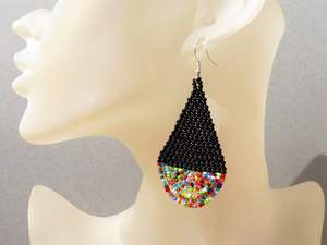 Nueva joyería de moda, pendientes bordados, pendientes hechos a mano con cuentas para mujeres y niñas de la India - Product Image 3