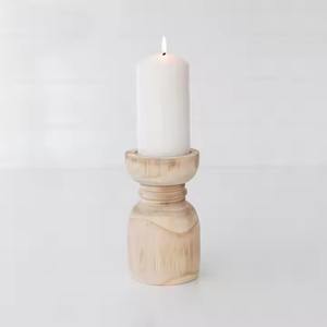 Candelabro de Madera Tallado a Mano, Soporte Decorativo para el Hogar, para Sala de Estar, Comedor e Ideal para la Temporada Navideña - Product Image 3