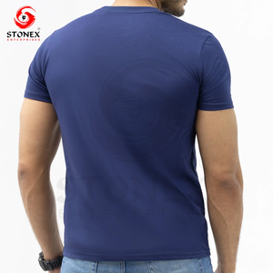 Custom Fashion Men's Summer T-Shirt Casual 100% Cotton O-<b>Neck</b> <b>Light</b> Knitted Fabric Short Sleeve Solid Design Loose Fit Front - Product Image 2