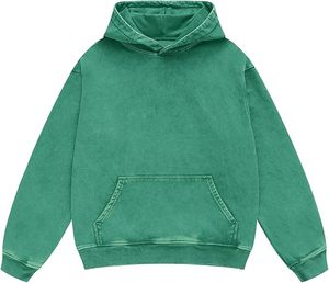 Sweat à capuche surdimensionné délavé à l'acide pour hommes style vintage pull Streetwear sweat à capuche en coton lourd coupe ample poche décontractée - Product Image 2