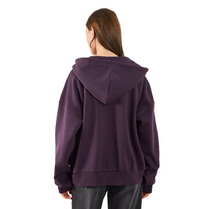 Dernières tendances : sweats à capuche zippés pour femmes, en polaire polyester/coton respirant, coupe oversize, prix de gros - Product Image 3