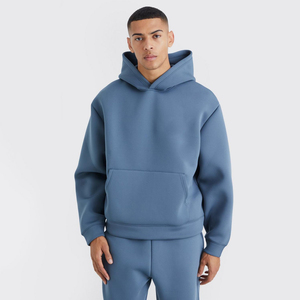 Conjunto de chándal de invierno de 2 piezas informal para hombre, sudadera de manga larga, pantalones de chándal para correr en talla XL, transpirable con logotipo personalizado - Product Image 2