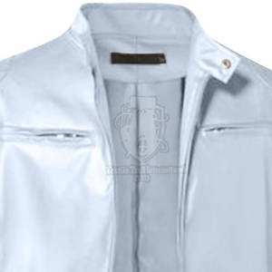Veste en cuir pour homme, dernière tendance, prix bas, sur mesure, couleur unique, style unique, col montant, logo sur le devant, vente la plus populaire - Product Image 5