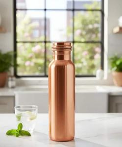 ขวดน้ำทองเหลืองสไตล์โมเดิร์นจาก AZ ENTERPRISES ปลอดสารทองแดง ปลอดภัยต่อสุขภาพ ขนาดใหญ่ พกพาสะดวก - Product Image 2