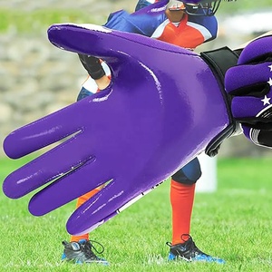 Nouveaux gants de football américain pour hommes service OEM de haute qualité gants de rugby sur mesure gants de sport collants à doigts entiers - Product Image 5