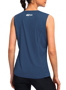 OEM Custom Plus Size <b>Women's</b> Gym <b>Singlet</b> Breathable Spandex/Polyester Woven Summer Tank Top Solid Print Pattern Quick Dry Hip - Product Image 2