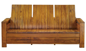 ชุดโซฟาไม้สักแบบคลาสสิกที่งดงามมีเก้าอี้และโต๊ะกาแฟสำหรับห้องนั่งเล่นเฟอร์นิเจอร์ - Product Image 3