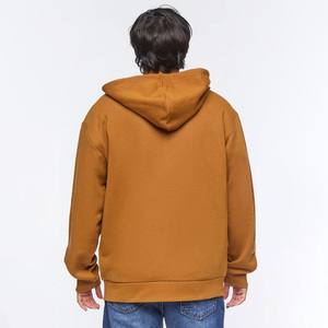 Sweat-shirt à capuche en molleton Tech avec logo personnalisé pour hommes Sweat-shirt à fermeture éclair à épaules tombantes avec logo brodé Sweat à capuche d'hiver à fermeture éclair surdimensionné - Product Image 3