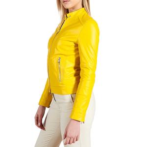 New Stylish Casual Wear Solid Color Women Leather <b>Jacket</b> Manufacturing Best Quality Genuine Leather Women Leather <b>Jacket</b> - Product Image 3