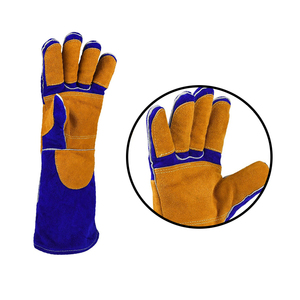 Heavy Duty Split Cowhide Leather Welding <b>Gloves</b> Heat Resistant <b>Long</b> Cuff Protective Safety Work <b>Gloves</b> For Industrial - Product Image 6