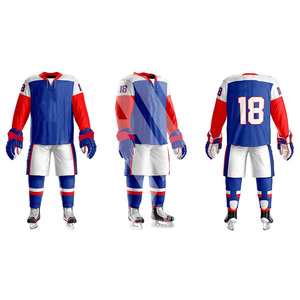 Ensembles d'uniformes de hockey sur glace de qualité supérieure Maillots et shorts à manches longues sur mesure Unisexe Évacuation de l'humidité Écologique - Product Image 5