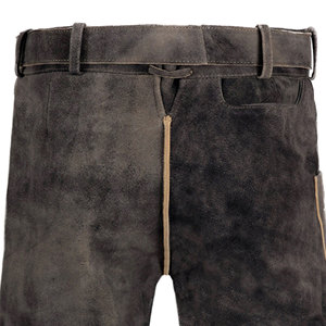 Customized Bavarian Lederhosen <b>Men</b> Cowhide Suede <b>Leather</b> <b>Shorts</b> High Street Authentic Weaving Vintage Decoration Boys' Version - Product Image 4