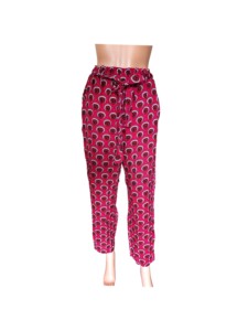 Pantalon évasé en coton de qualité supérieure pour femmes élégant décontracté Style d'été fermeture à la taille élastique tissu en soie Logo décoration plat - Product Image 6